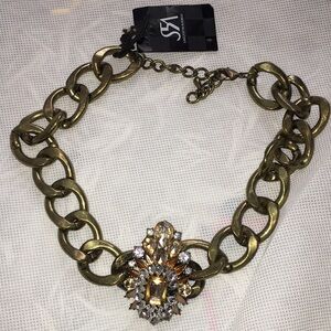 Saks Fifth Avenue Vintage-Inspired Statement Necklace with Crystal Embellishment